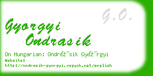 gyorgyi ondrasik business card